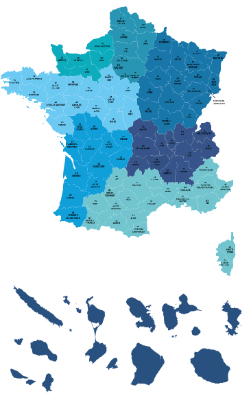 Carte de France et DOM TOM